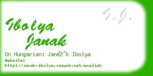 ibolya janak business card